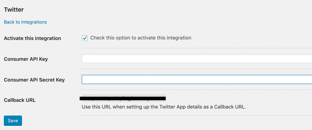 Twitter Giveaway settings